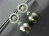 LARGE .91CT DIAMOND & AAA TAHITIAN PEARL 18KT WHITE GOLD CIRCLE OF LIFE EARRINGS