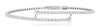 2.33CT DIAMOND 14KT WHITE GOLD 3D CRISS CROSS FLEXIBLE LOVE CUFF BANGLE BRACELET
