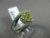ESTATE WIDE .95CT WHITE & FANCY YELLOW DIAMOND 14KT GOLD 3D FLOWER INFINITY RING