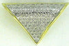 ESTATE 1.21CT DIAMOND 14KT YELLOW GOLD PAVE TRIANGULAR SLIDER FLOATING PENDANT