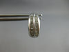 .50CT DIAMOND 14KT WHITE GOLD 3D CLASSIC 2 ROW CHANNEL HUGGIE HANGING EARRINGS