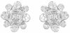 EXTRA LARGE 4.9CT DIAMOND 18K WHITE GOLD MULTI SHAPE FLOWER SQUARE STUD EARRINGS