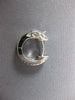 ESTATE WIDE .51CT DIAMOND 18KT WHITE GOLD 3D CLASSIC THREE ROW HUGGIE EARRINGS