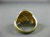 ESTATE LARGE .24CT ROUND DIAMOND 14KT YELLOW GOLD LEAF WAVE COCKTAIL RING #17268