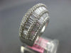 LARGE 3.72CT DIAMOND 18KT WHITE GOLD ROUND & BAGUETTE MULTI ROW ANNIVERSARY RING