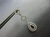 .95CT DIAMOND 14K WHITE GOLD 3D CIRCLE OF LIFE DOUBLE TEAR DROP HANGING EARRINGS