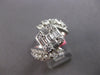 LARGE 1.90CT DIAMOND 18KT WHITE GOLD ROUND BAGUETTE & PEAR SHAPE ENGAGEMENT RING