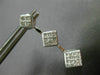 ESTATE 1.50CT PRINCESS DIAMOND 14K WHITE GOLD PAST PRESENT FUTURE EARRINGS 19039