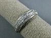 ANTIQUE 1.50CT DIAMOND 18K WHITE GOLD 3 ROW PAVE ETERNITY ANNIVERSARY RING #1192