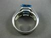 ANTIQUE LARGE 3.76CT DIAMOND AAA BLUE TOPAZ 14K WHITE GOLD ENGAGEMENT RING 27638