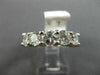 ESTATE WIDE 2.17CT DIAMOND 14KT WHITE GOLD SEMI ETERNITY WEDDING RING BAND #2800