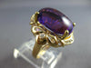 LARGE 9.2CT DIAMOND & AAA AMETHYST 14KT YELLOW GOLD OVAL & ROUND FUN RING #27711