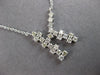 ESTATE .66CT DIAMOND 14KT WHITE GOLD 3D CLASSIC K INITIAL ROUND FUN NECKLACE