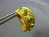 LARGE 2.21CT AAA EMERALD 18KT YELLOW GOLD 5 STONE FILIGREE GREECE EARRINGS 28195