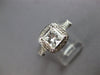 LARGE EGL CERTIFIED 1.5CT DIAMOND 14KT WHITE GOLD PRINCESS ENGAGEMENT RING 28085