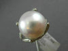 ESTATE LARGE .90CT DIAMOND & AAA SOUTH SEA PEARL 18KT WHITE GOLD ENGAGEMENT RING