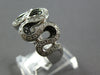 ESTATE WIDE .50CT WHITE & BLACK DIAMOND 14KT WHITE GOLD 3D MULTI WAVE FUN RING