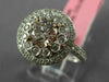 ESTATE WIDE 1.58CT WHITE & PINK DIAMOND 18K WHITE & ROSE GOLD 3D ENGAGEMENT RING