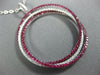 LARGE 2.22CT DIAMOND & AAA RUBY 18K WHITE GOLD CIRCULAR INTERTWINING FUN PENDANT