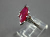 1.10CT DIAMOND & AAA RUBY 14K WHITE GOLD MARQUISE & ROUND ENGAGEMENT RING #27857