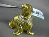 ESTATE EXTRA LARGE .42CT DIAMOND & AAA RUBY 18K YELLOW GOLD SEAL LION BROOCH PIN