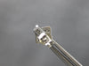 ESTATE .32CT DIAMOND 14KT WHITE GOLD 3D CLUSTER SQUARE FLOWER STUD EARRINGS