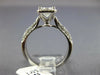 ESTATE 1.01CT DIAMOND 14KT WHITE GOLD 3D PRINCESS & ROUND HALO ENGAGEMENT RING