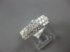 WIDE .95CT DIAMOND 14KT YELLOW GOLD 3D ROUND 3 ROW PAVE WEDDING ANNIVERSARY RING