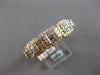 LARGE 1.15CT DIAMOND 14KT ROSE GOLD 3D ROUND & BAGUETTE UNISEX ANNIVERSARY RING