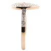 .50CT WHITE & PINK DIAMOND 18KT WHITE & ROSE GOLD PAVE PEAR SHAPE FILIGREE RING