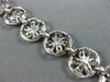 ANTIQUE WIDE 1.60CT DIAMOND 18KT WHITE GOLD MULTI LEAF FLOWER CIRCULAR BRACELET