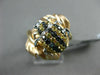 LARGE .68CT BLACK DIAMOND & YELLOW SAPPHIRE 18K WHITE & ROSE GOLD 3D BEETLE RING