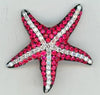 LARGE 2.41CT DIAMOND & AAA RUBY 14KT WHITE GOLD LUCKY STARFISH FLOATING PENDANT