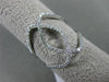 ESTATE WIDE .36CT DIAMOND 18KT WHITE GOLD OPEN DOUBLE INFINITY HOOP X LOVE RING