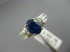 ESTATE 2.24CT DIAMOND & SAPPHIRE 14KT WHITE GOLD FILIGREE ENGAGEMENT RING #2876