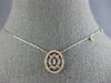 ESTATE .41CT DIAMOND 14KT WHITE AND ROSE GOLD 3D OVAL BY THE YARD LOVE PENDANT