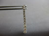ESTATE LARGE 2.10CT DIAMOND 14KT WHITE GOLD ROUND JOURNEY FLEXIBLE BAR HANGING EARRINGS