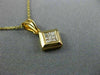 ESTATE .20CT PRINCESS DIAMOND 14KT YELLOW GOLD 3D SQUARE INVISIBLE PENDANT 25930