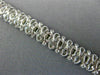 ESTATE WIDE 4.34CT DIAMOND 14KT WHITE GOLD 3D MULTI ROW CLASSIC TENNIS BRACELET
