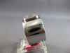 LARGE .67CT DIAMOND 18K WHITE GOLD ROUND & BAGUETTE INVISIBLE SQUARE UNISEX RING