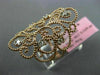 ESTATE LARGE .18CT DIAMOND 14KT ROSE GOLD 3D OPEN FILIGREE ETOILE FLOWER RING