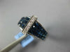 4.66CT DIAMOND &AAA SAPPHIRE 18K WHITE GOLD PRINCESS &ROUND INVISIBLE CROWN RING