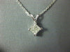 ESTATE .53CT DIAMOND 14KT WHITE GOLD 3D PRINCESS SOLITAIRE PENDANT #312