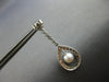 .45CT DIAMOND & AAA SOUTH SEA PEARL 14KT WHITE GOLD TEAR DROP HANGING EARRINGS