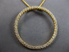 ESTATE LARGE .84CT DIAMOND 18KT YELLOW GOLD 3D CIRCLE OF LIFE FLOATING PENDANT