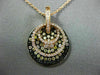LARGE 1.87CT FANCY COLOR DIAMOND 18KT ROSE & BLACK GOLD 3D PAVE CIRCULAR PENDANT