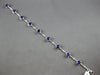 6.42CT DIAMOND & AAA AMETHYST 14K WHITE GOLD OVAL & ROUND BAMBOO TENNIS BRACELET