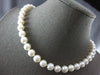 ESTATE AAA SOUTH SEA PEARL 14KT WHITE GOLD 3D 9MM CLASSIC LOVE NECKLACE #27950