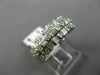 ESTATE WIDE 1.38CT DIAMOND 18K WHITE GOLD 3D SEMI BEZEL WEDDING ANNIVERSARY RING