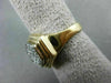 ESTATE LARGE .50CT DIAMOND 14KT WHITE & YELLOW GOLD PAVE HEXAGON RING #22005